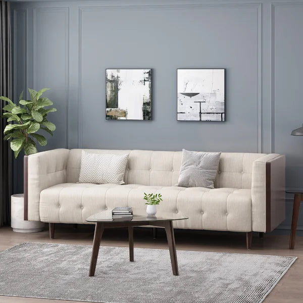 3 Seater Sofa: Davidjoe 89.75'' Upholstered Sofa