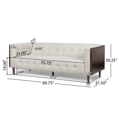 3 Seater Sofa: Davidjoe 89.75'' Upholstered Sofa