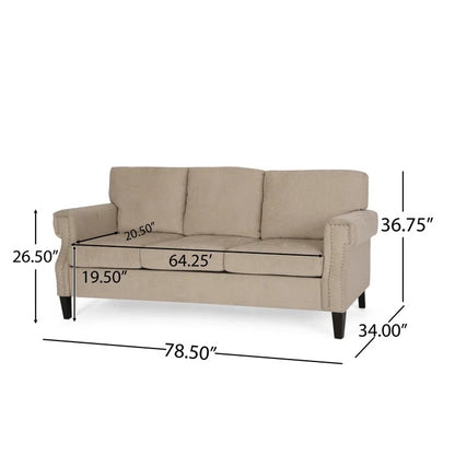 3 Seater Sofa: Deylin 78.5'' Upholstered Sofa