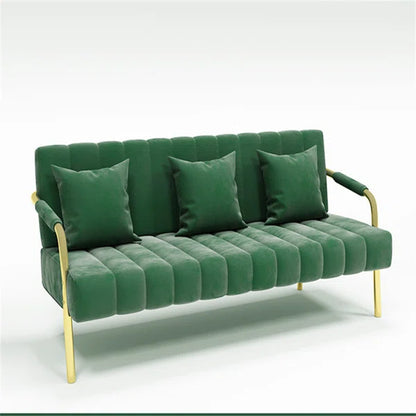 3 Seater Sofa: Endyia Couches For Living Room with 2 Velvet Pillow Top Arm Loveseat