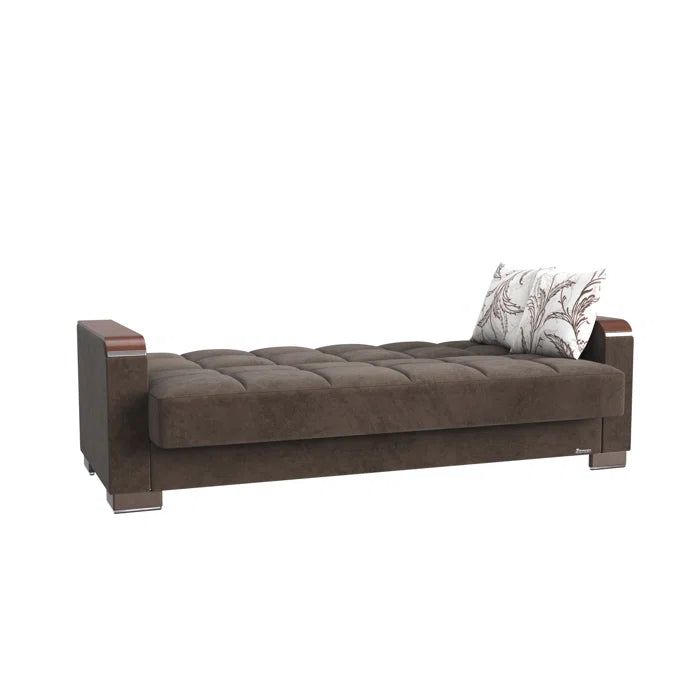 3 Seater Sofa: Legacy X 87 in. Fabric Upholstered 3-Seater Twin 3-in-1 Sleeper Sofa Bed with Storage