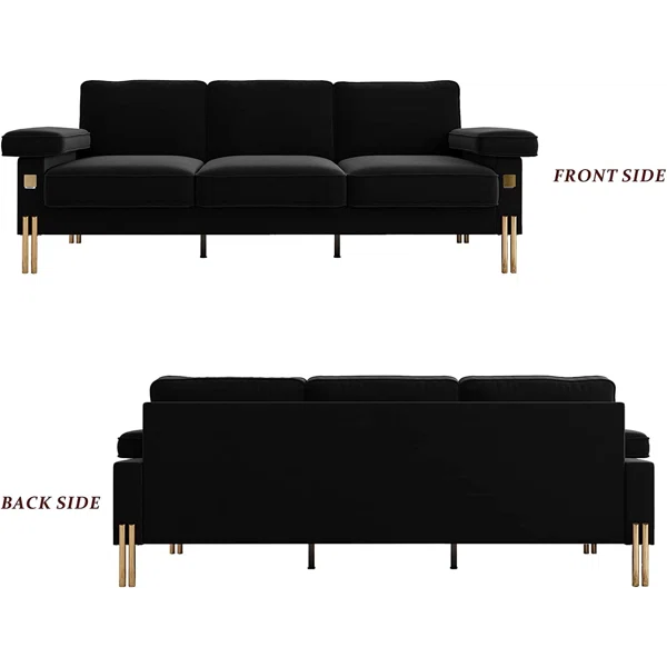 3 Seater Sofa: Faludi 93.11'' Upholstered Sofa