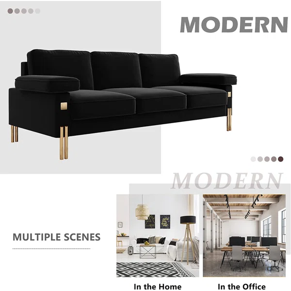 3 Seater Sofa: Faludi 93.11'' Upholstered Sofa