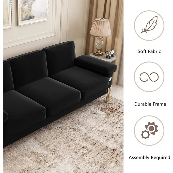 3 Seater Sofa: Faludi 93.11'' Upholstered Sofa
