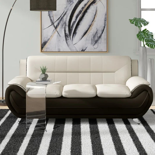 3 Seater Sofa: Hallatrow 79'' Vegan Leather Sofa