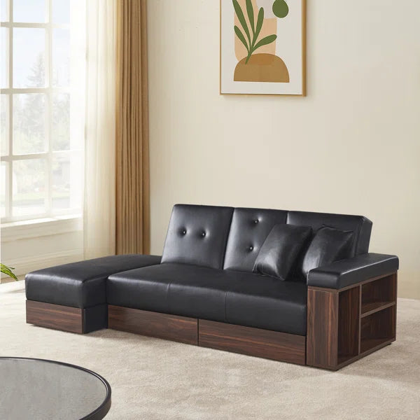 3 Seater Sofa: Ireneo 82.3'' Vegan Leather Sofa