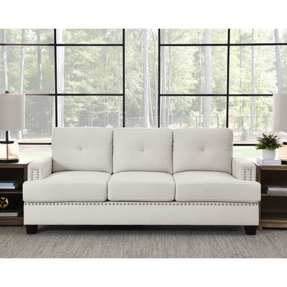 3 Seater Sofa: Knap 77.5'' Upholstered Sofa
