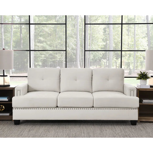 3 Seater Sofa: Knap 77.5'' Upholstered Sofa