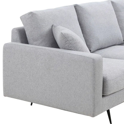 3 Seater Sofa: Modern Three Seat Sofa Couch With 2 Pillows