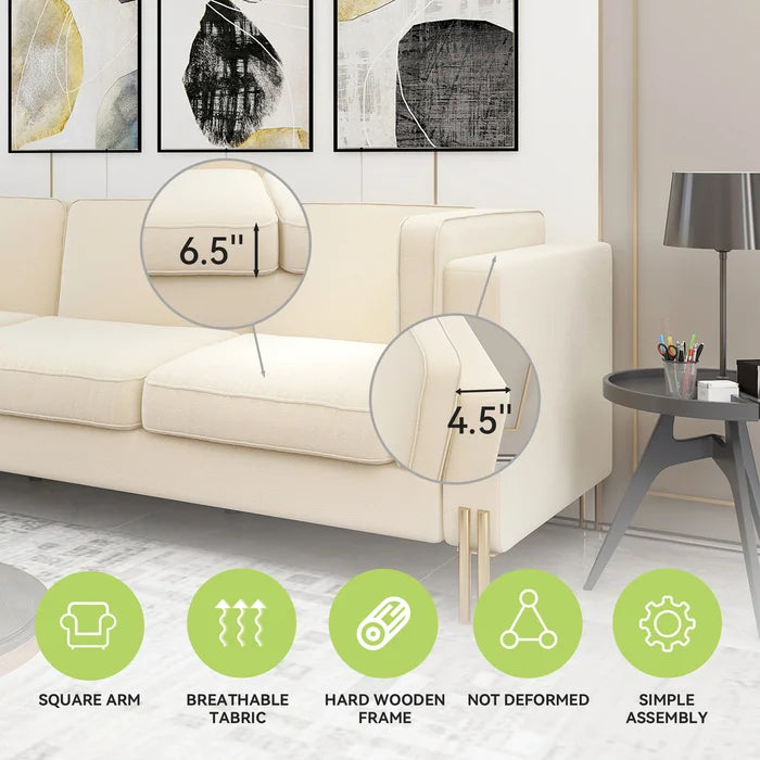3 Seater Sofa: Omran 94.9'' Upholstered Sofa
