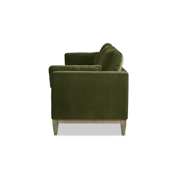 3 Seater Sofa: Orsola Contemporary Leather Soft Sofa with Double Bar Encasing Frame