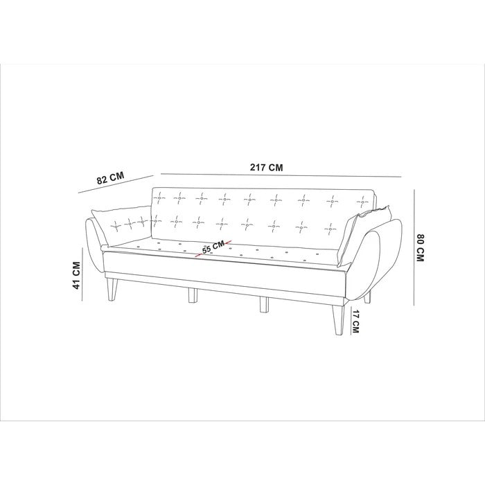 3 Seater Sofa Set: 85.4'' Upholstered Sleeper Sofa  