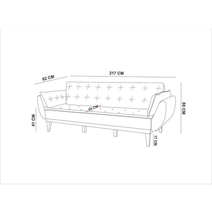 3 Seater Sofa Set: 85.4'' Upholstered Sleeper Sofa  