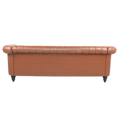3 Seater Sofa Set: Aruca 84'' Vegan Leather Sofa