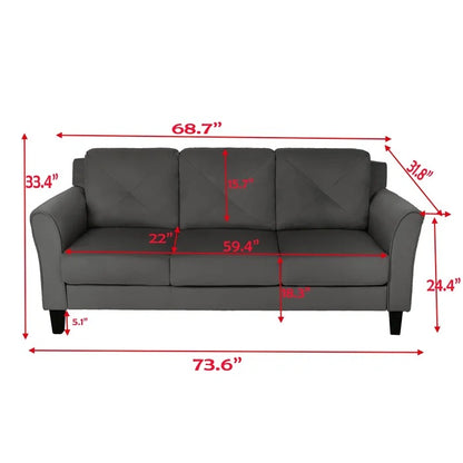 3 Seater Sofa: Shola 73.6'' Upholstered Sofa