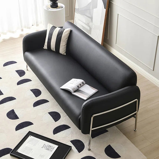 3 Seater Sofa: Trai 82.68'' Vegan Leather Sofa