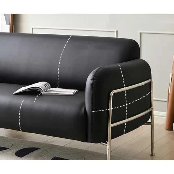 3 Seater Sofa: Trai 82.68'' Vegan Leather Sofa