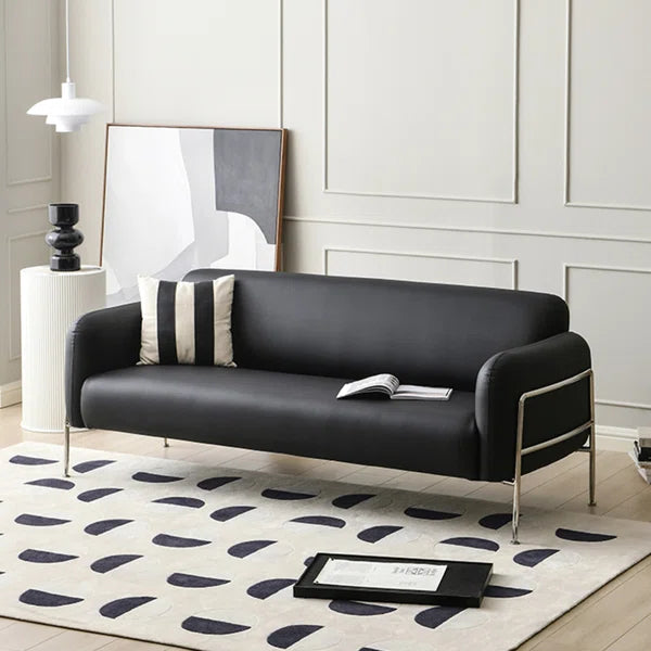 3 Seater Sofa: Trai 82.68'' Vegan Leather Sofa