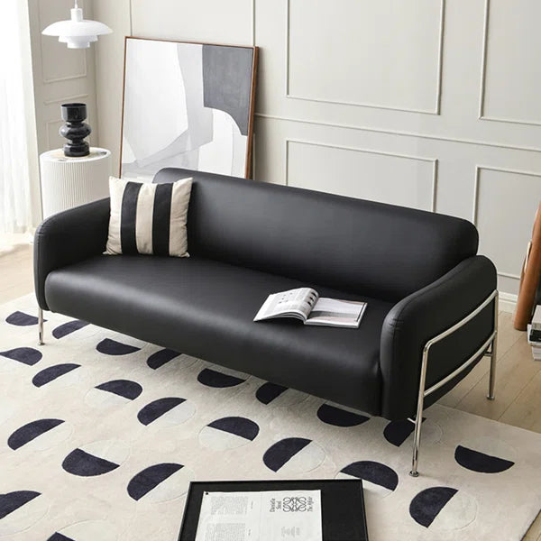 3 Seater Sofa: Trai 82.68'' Vegan Leather Sofa