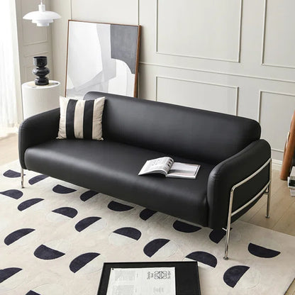 3 Seater Sofa: Trai 82.68'' Vegan Leather Sofa