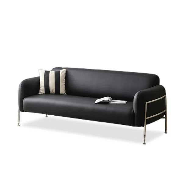 3 Seater Sofa: Trai 82.68'' Vegan Leather Sofa