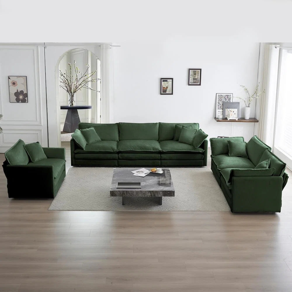 7 Seater Sofa Set: 1 Armchair, 2-Seater & 3-Seater Combo Sofa Set