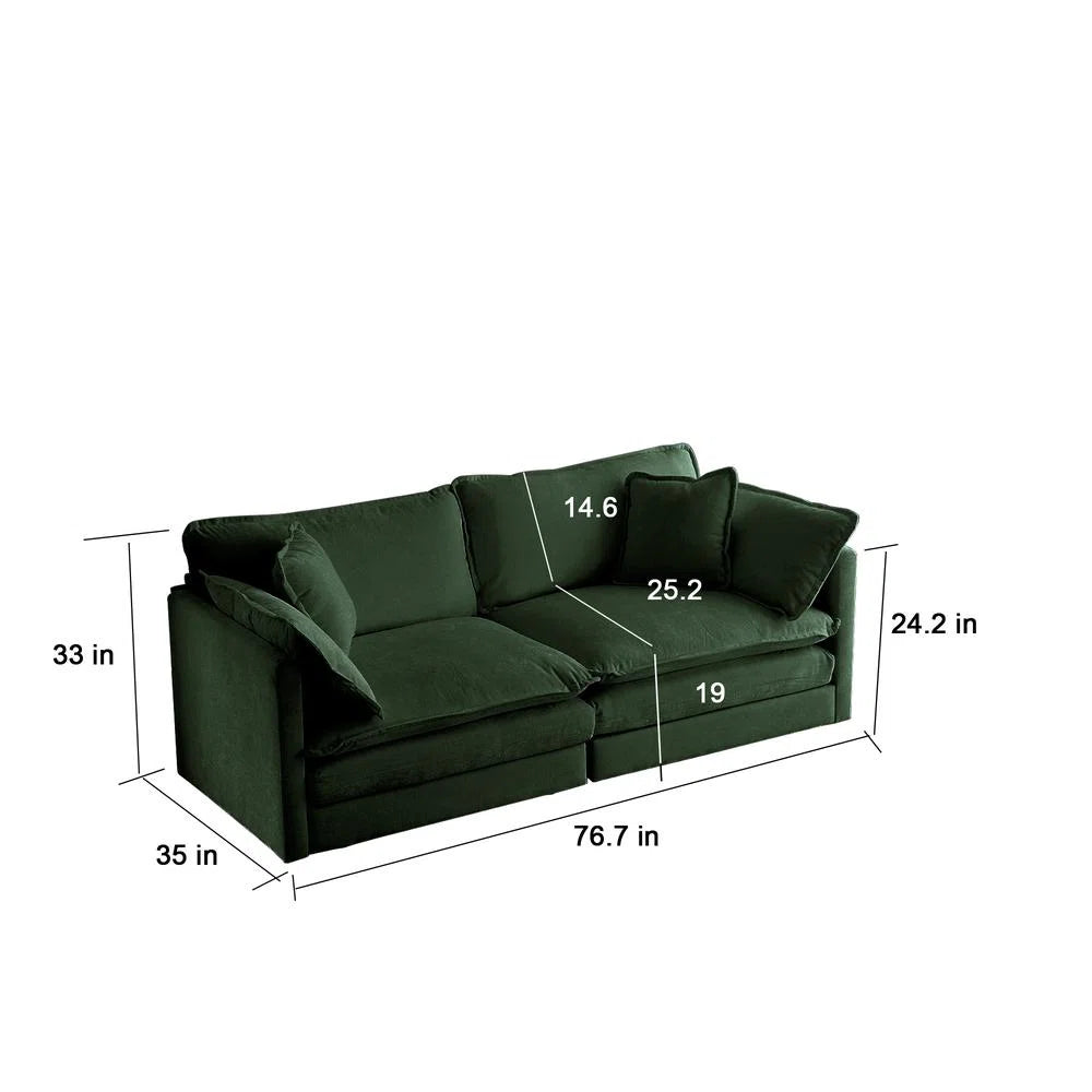 7 Seater Sofa Set: 1 Armchair, 2-Seater & 3-Seater Combo Sofa Set
