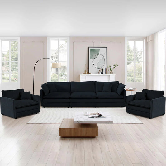 7 Seater Sofa Set: 3-Piece Living Room Sofa Set