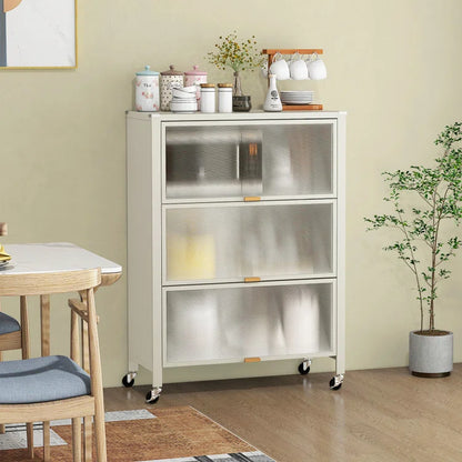 Kitchen Racks: 4-Tier Baker's Rack in the Kitchen with Flip Doors