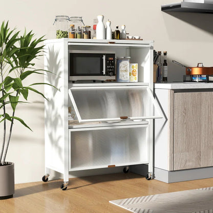 Kitchen Racks: 4-Tier Baker's Rack in the Kitchen with Flip Doors