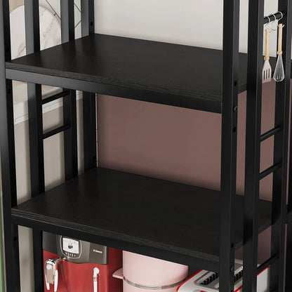 Kitchen Racks: 4-Tier Adjustable Shelves Microwave Stand, Sturdy Kitchen Microwave Storage Rack