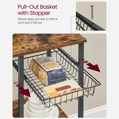 Microwave Stands: Freestanding Microwave Stand with Multi-Tier Storage – 4-Layer Kitchen Storage Rack