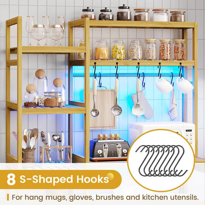 Kitchen Rack: 41'' Solid Wood Standard Baker's Rack with Microwave Compatibility