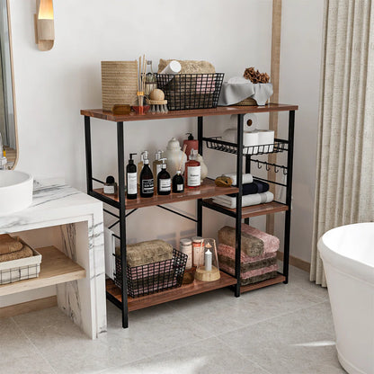 Kitchen Rack: 42'' Metal Standard Baker's Rack with Microwave Compatibility