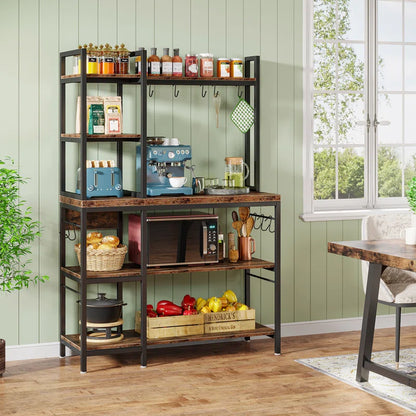 Kitchen Rack: 43.3'' Steel Standard Baker's Rack with Microwave Compatibility