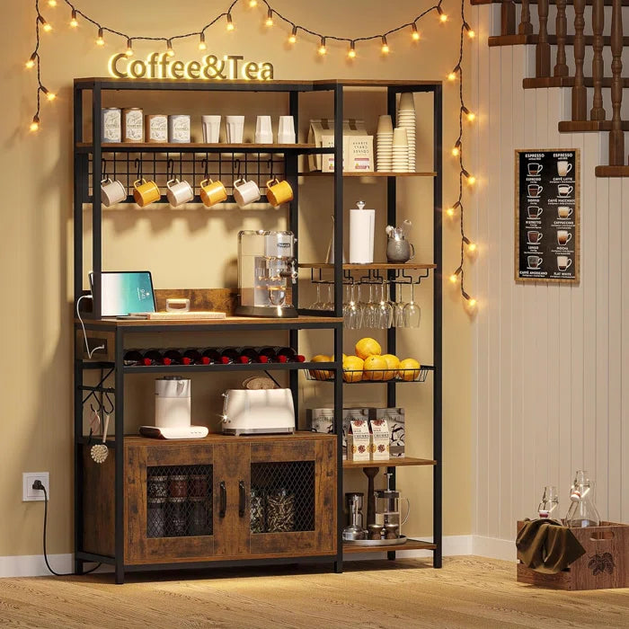 Kitchen Rack: 47.2'' Metal Baker's Rack with Microwave Compatibility