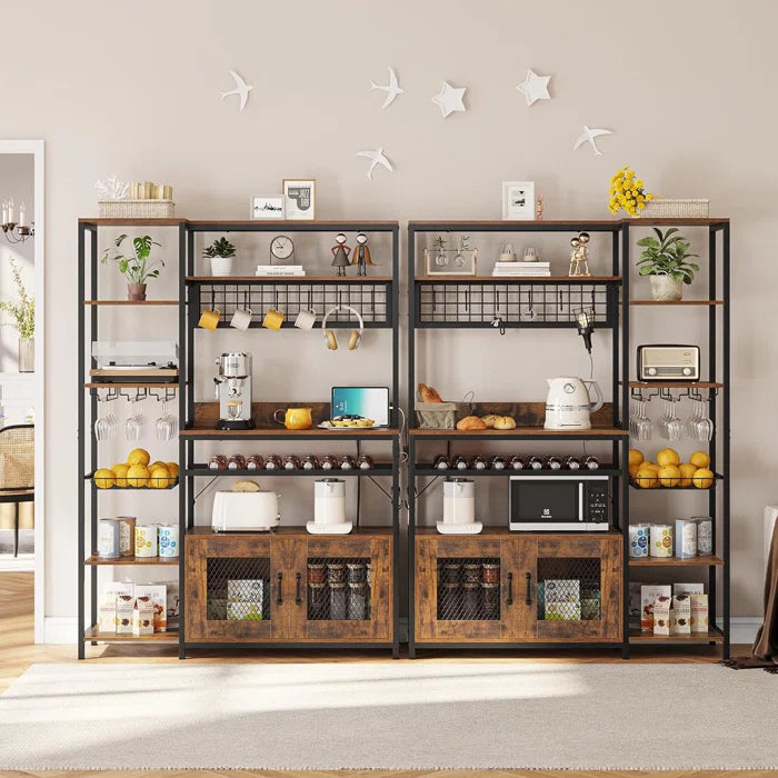 Kitchen Rack: 47.2'' Metal Baker's Rack with Microwave Compatibility