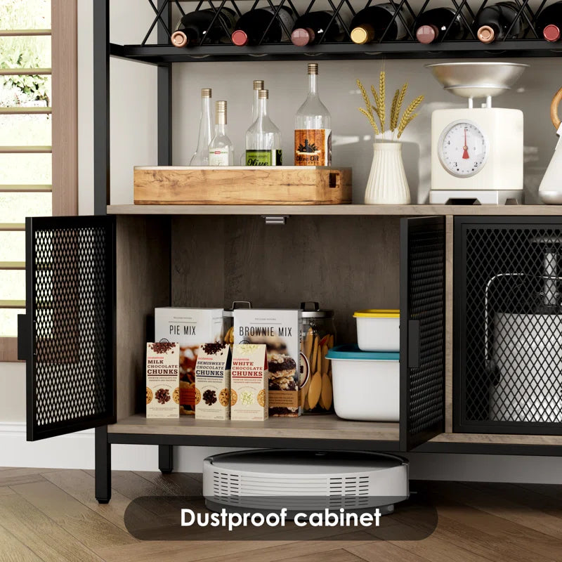 Microwave Stands: Metal Microwave Stand with 47.2" Baker's Rack and Adjustable Storage Shelves