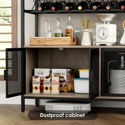 Microwave Stands: Metal Microwave Stand with 47.2" Baker's Rack and Adjustable Storage Shelves
