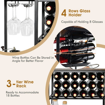 Kitchen Racks: 47'' Standard Baker's Rack made of iron that is compatible with microwaves
