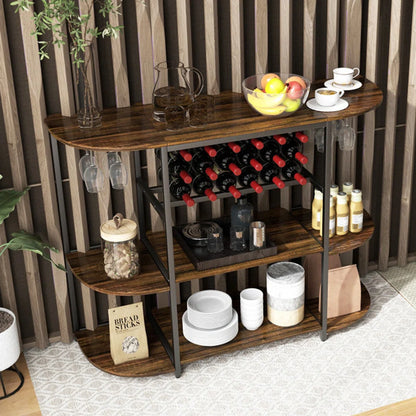 Kitchen Racks: 47'' Standard Baker's Rack made of iron that is compatible with microwaves
