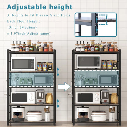 Kitchen Racks: 5-Tier Kitchen Baker's Rack with Adjustable Features