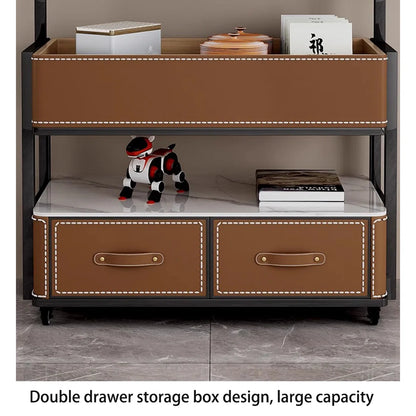 tv panel: 54.33" Two-Tone Solid Wood TV Stand with Rectangular Design