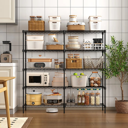 Kitchen Rack: 5 Tier Shelving Garage for Wires Heavy Duty Adjustable Garage Shelves for Shelving