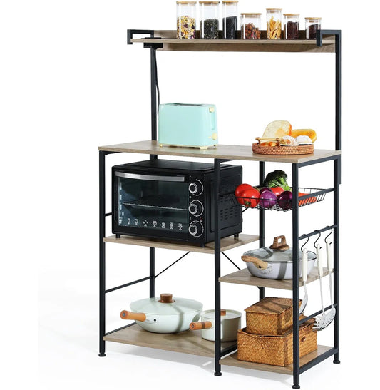 Kitchen Rack: 6-Tier Kitchen Baker's Rack With Built-In Power Outlet