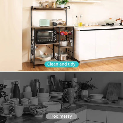 Kitchen Rack: 6-Tier Kitchen Baker's Rack With Built-In Power Outlet
