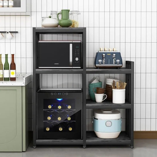Kitchen Racks: 6-Tier Kitchen Bakers Rack, Microwave Oven Stand Table, Adjustable Kitchen Shelves