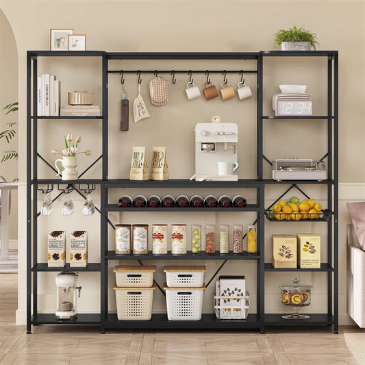 Kitchen Rack: 62.4'' Iron Baker's Rack with Power Outlet