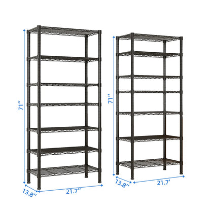 Kitchen Rack: 62.6'' W Metal Shelving Unit