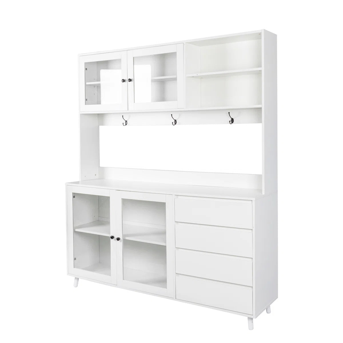 Microwave Stands:  63" Microwave Stands and Cabinets – Kitchen Hutch with large Storage